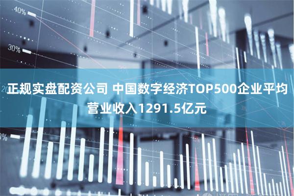 正规实盘配资公司 中国数字经济TOP500企业平均营业收入1291.5亿元